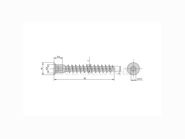 Стяжка (конфирмат) 7*50мм