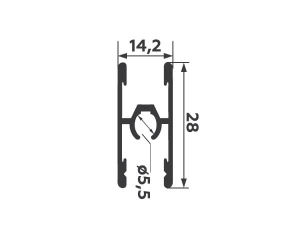 Профиль двухсторонний со стяжкой 25мм Арабика (5900)