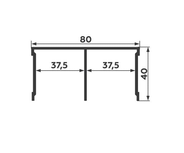 Направляющая верхняя FURNIAL хром матовый (5900/6)