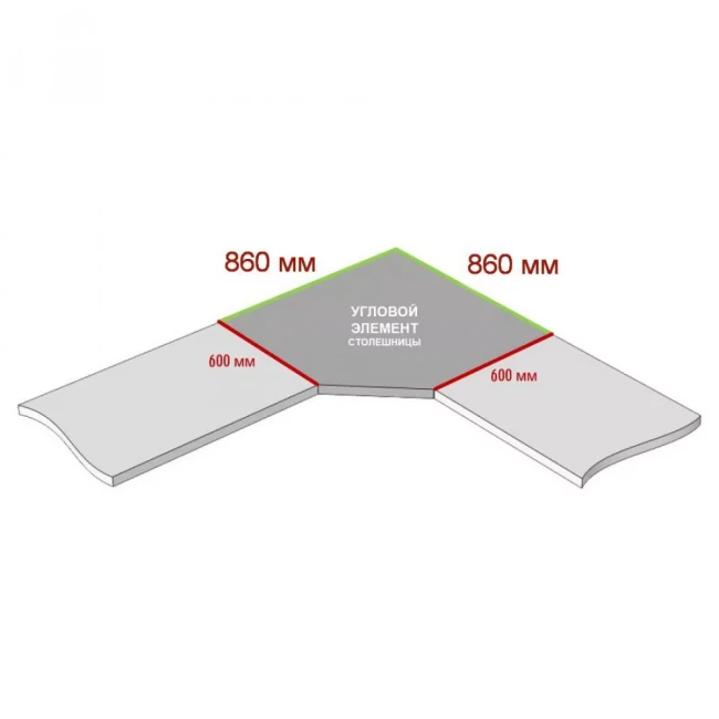 угол (860*860*28) №3813/S Дуглас кристалл  №135