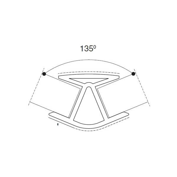 Угловое соединение 135гр. дуб млечный №17 (1 м)