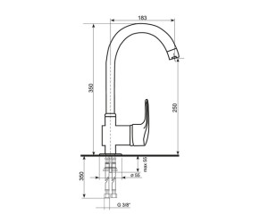 Смеситель EcoStone ES-04- 302 песочный