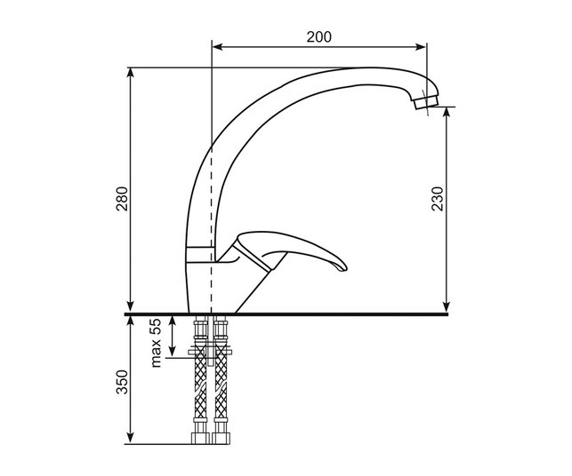 Смеситель EcoStone ES-01-328 бежевый