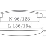 Ручка мебельная 1105  CHROME 128мм EDSON