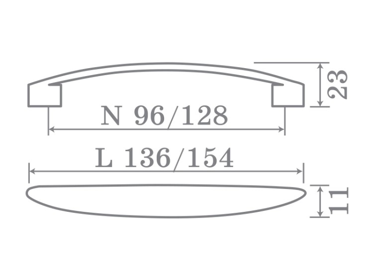 Ручка мебельная 1105  CHROME 128мм EDSON