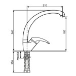 Смеситель EcoStone ES-02-308 черный