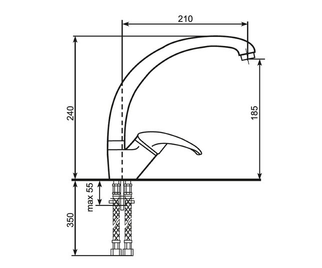 Смеситель EcoStone ES-02-308 черный