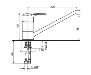 Смеситель EcoStone ES-03-342 графитовый
