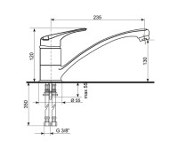 Смеситель EcoStone ES-06-341 молочный