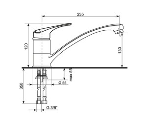 Смеситель EcoStone ES-06-341 молочный
